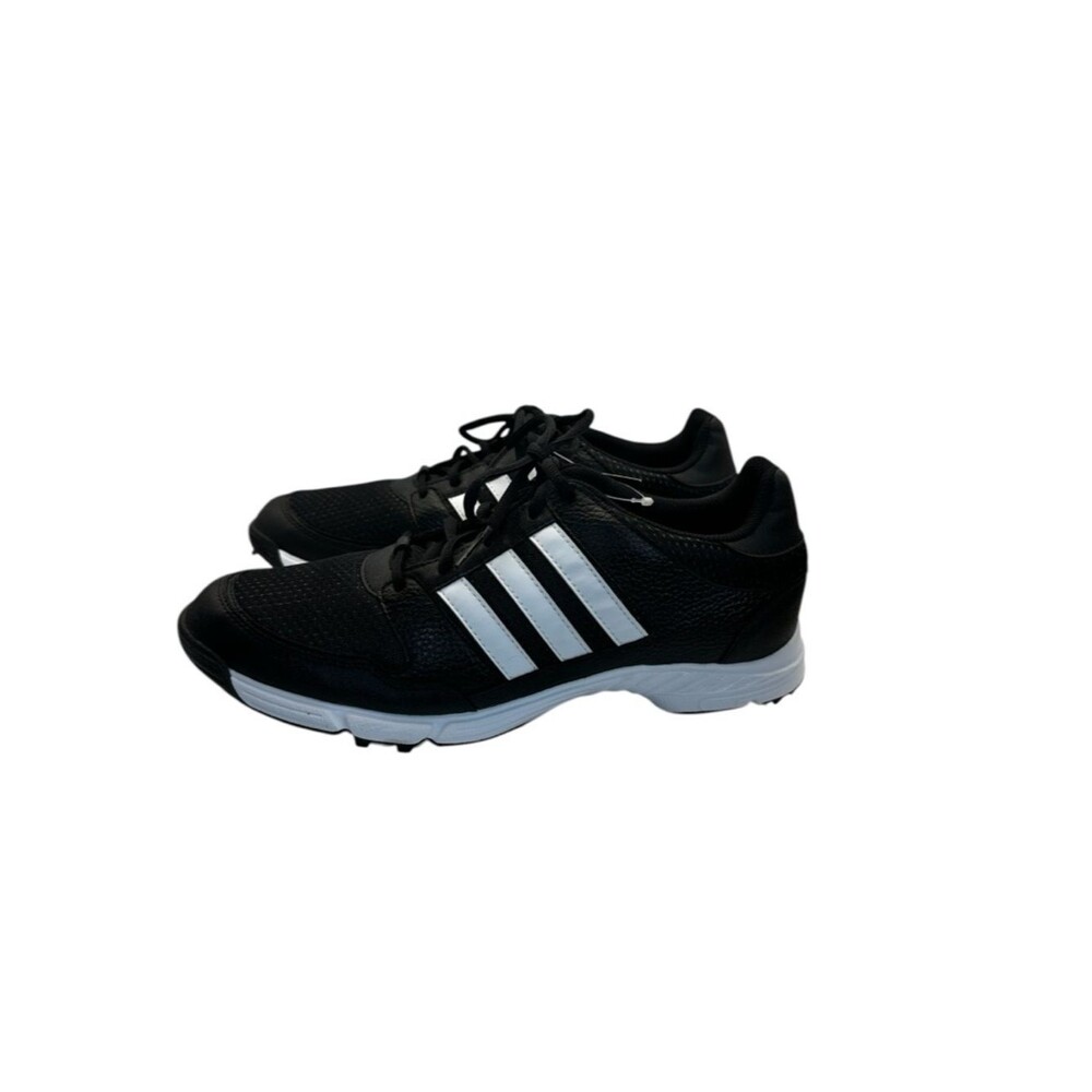 Adidas Tech Response 4.0 Golf Shoes Men’s Size 9 Black White Spiked Traxion NWT - Picture 2 of 9